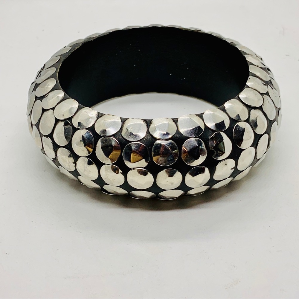 Bangle Silver Flat Studs - image 2